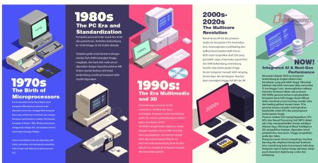 Sejarah komputer dari mesin raksasa ENIAC hingga laptop modern berbasis AI untuk layanan sewa komputer.