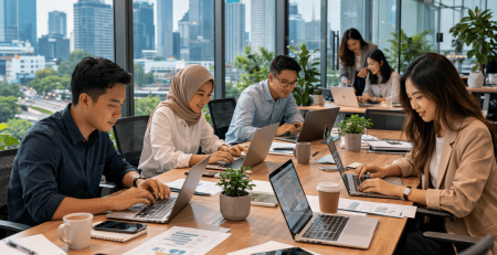 sewa laptop murah untuk bisnis di kantor dengan perangkat laptop siap digunakan